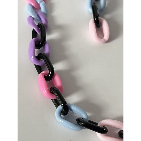 Acrylic Statement Necklace 22” & Earrings 3.25” Handmade Jewelry Set~Cute!!! - Picture 5 of 16